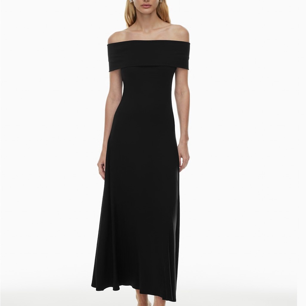 Babaton Black Off-Shoulder statuette dress
